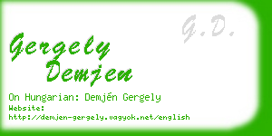 gergely demjen business card