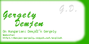 gergely demjen business card